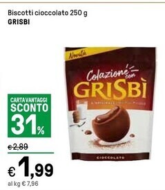 Iper La Grande Grisbi biscotti cioccolato offerta
