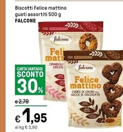 Iper La Grande Falcone biscotti felice mattino offerta