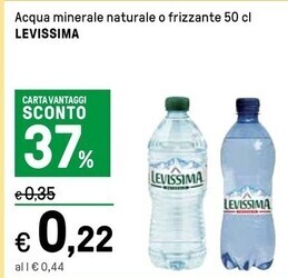 Iper La Grande Levissima acqua minerale naturale o frizzante offerta