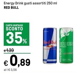 Iper La Grande Red bull energy drink offerta