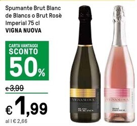 Iper La Grande Vigna nuova spumante brut blanc de blancs o brut rosè imperial offerta