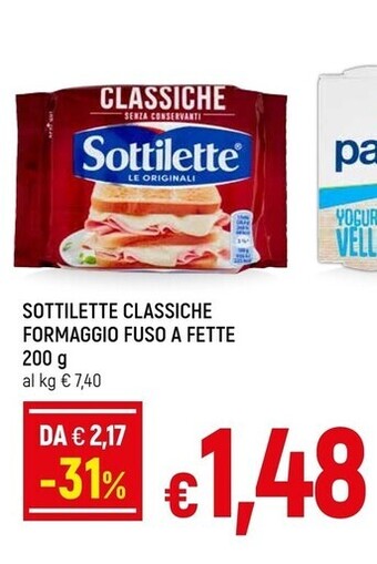 Famila Sottilette classiche formaggio fuso a fette offerta
