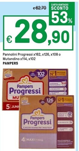 Pampers pannolini progressi x162
