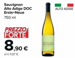 Carrefour Market Erste + neue erste + neue sauvignon alto adige doc offerta