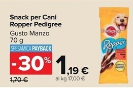 Carrefour Market Pedigree snack per cani ropper offerta