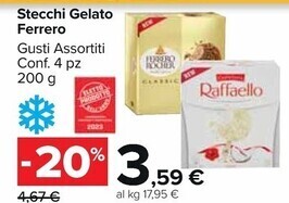 Carrefour Market Ferrero stecchi gelato offerta