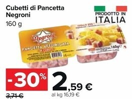 Carrefour Market Negroni cubetti di pancetta offerta
