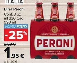 Carrefour Market Peroni birra offerta