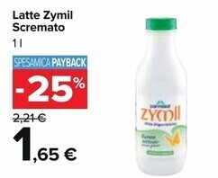 Carrefour Market Parmalat latte zymil scremato offerta