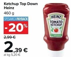 Carrefour Market Heinz ketchup top down offerta