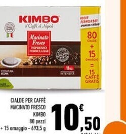 Conad Kimbo cialde per caffè macinato fresco offerta