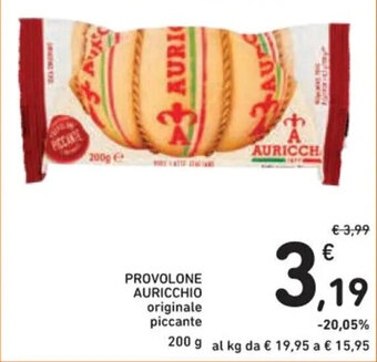 Spazio Conad PROVOLONE AURICCHIO originale piccante 200 g offerta
