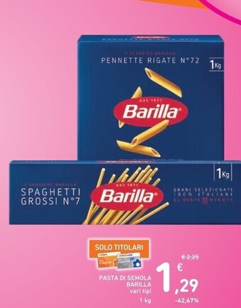 Spazio Conad Barilla pasta di semola offerta
