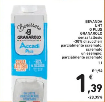 Spazio Conad BEVANDA UHT G PLUS GRANAROLO 1 l offerta