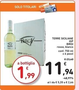 Spazio Conad Cantine birgi terre siciliane offerta