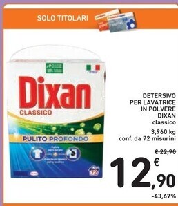 Spazio Conad Dixan detersivo per lavatrice in polvere offerta