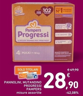 Spazio Conad Pampers pannolini, mutandino progressi offerta