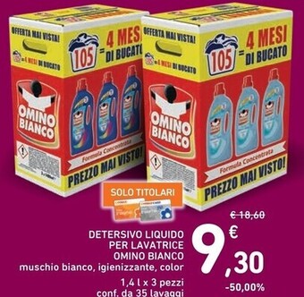 Spazio Conad Omino bianco detersivo liquido per lavatrice offerta