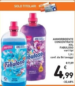 Spazio Conad Fabuloso ammorbidente concentrato xxl offerta