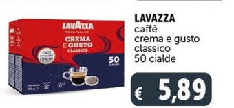 Gourmet Déco Lavazza caffè crema e gusto classico 50 cialde offerta