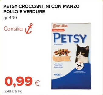 Consilia petsy croccantini con manzo pollo e verdure