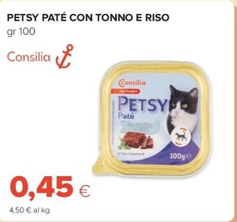 Oasi Consilia petsy paté con tonno e riso offerta