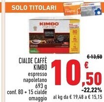 Kimbo cialde caffe