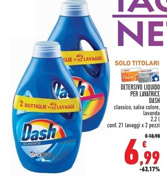Conad Dash detersivo liquido per lavatrice offerta