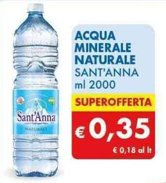 MD Discount ACQUA MINERALE NATURALE SANT'ANNA ml 2000 offerta