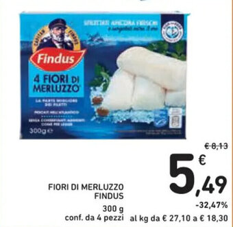 Spazio Conad FIORI DI MERLUZZO FINDUS 300 g conf. da 4 pezzi offerta