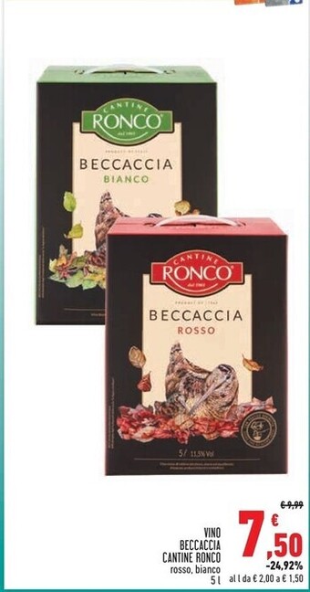 Conad Superstore Cantine ronco vino beccaccia offerta