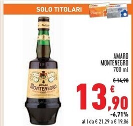 Conad Superstore Montenegro amaro offerta