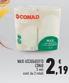 Conad Superstore Conad maxi asciugatutto offerta