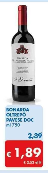 MD Discount BONARDA OLTREPÒ PAVESE DOC ml 750 offerta