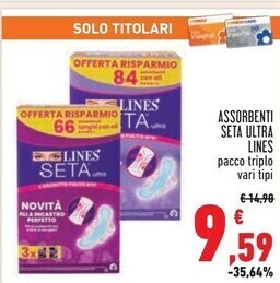 Conad Superstore Lines assorbenti seta ultra offerta