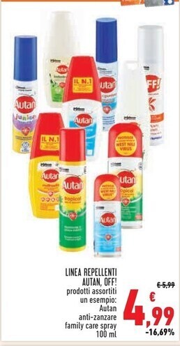 Conad Superstore Autan linea repellenti offerta