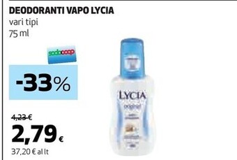 Coop Lycia deodoranti vapo offerta