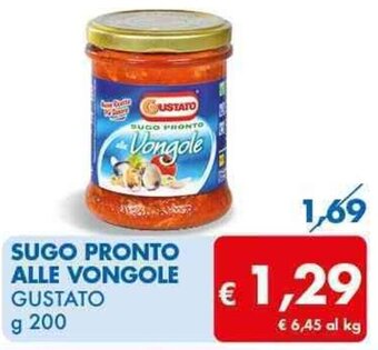 MD Discount SUGO PRONTO ALLE VONGOLE GUSTATO g 200 offerta