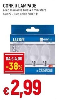 Luxa 3 lampade