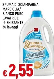 Famila Superstore Spuma di sciampagna marsiglia / bianco puro lavatrice igienizzante offerta