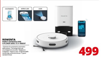 Comet Rowenta robot aspirapolvere x-plorer serie 75 s+ rr8597 offerta