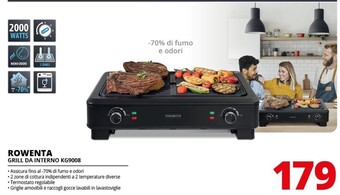 Comet Rowenta grill da interno kg9008 offerta