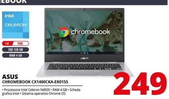 Asus chromebook cx1400cka-ek0155 n4500 35,6 cm (14) full hd intel celeron n 4 gb lpddr4x-sdram 128 gb emmc wi-fi 6 (802.11ax)