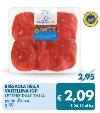 BRESAOLA DELLA VALTELLINA IGP LETTERE DALL'ITALIA punta d'anca g 80