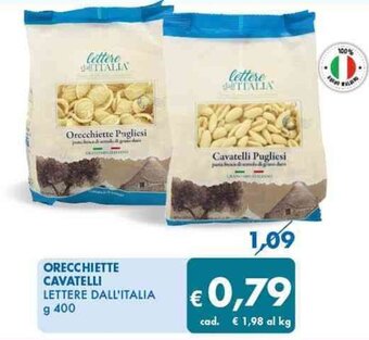 MD Discount ORECCHIETTE CAVATELLI LETTERE DALL'ITALIA g 400 offerta