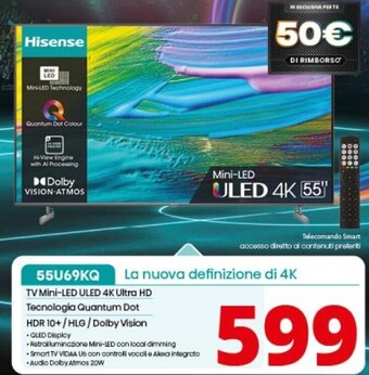 Comet Hisense 55u69kq offerta