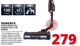 Comet Rowenta scopa senza filo xforce flex 11.60 rh9879 offerta
