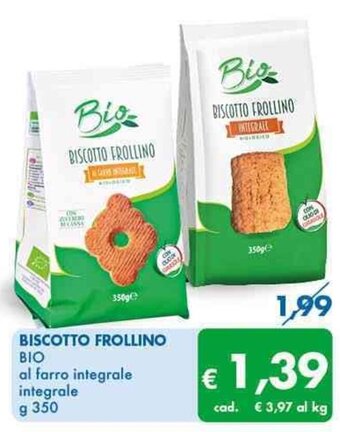MD Discount BISCOTTO FROLLINO BIO al farro integrale integrale g 350 offerta