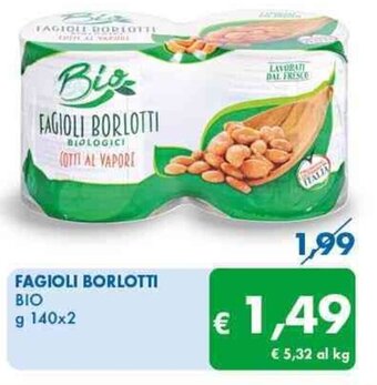FAGIOLI BORLOTTI BIO g 140 x 2
