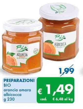 PREPARAZIONI BIO arancia amara albicocca g 230